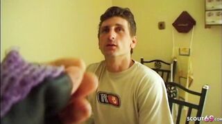 Huge Saggy Boobs Mature get Real Amateur Group Anal Sex by Inexperienced Guys - 2 image
