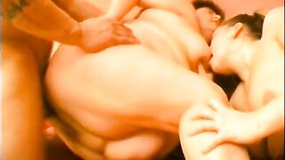 Chubby bitches duo are fucked hard in threesome with big dick dude - 14 image