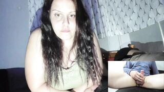 Slut Wife Watch Random Guy Stroke and Cum While Her Husband Sl**p Next to Her - 14 image