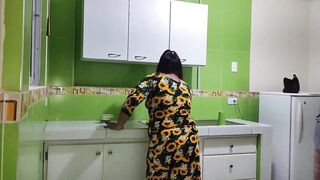 Consoling my stepmother because my father is very sad I was unfaithful to him I help him get even with me I end up fucking her in the kitchen - 4 image