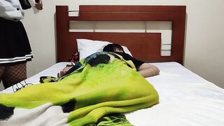I have a cousin who likes sadomasochism and manages to tie me up and then suck my cock and all the milk - 3 image