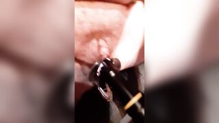 Inspecting My Old BBW fat Hairy Pussy With Speculum and Verbally Humiliating Degrading Myself