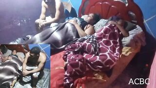 Stepdaughter being fucked from behind by stepfather next to mother who smiles - two cameras - two angles: - 5 image