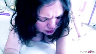 Slim Mature seduce Curvy MILF next door to Strapon Lesbian Sex - 14 image