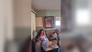 Sexy busty chick in nightgown playing Fortnite part 2 - 14 image