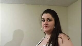 Fat girl is caught in the middle of a threesome between black guy and white guy - 1 image