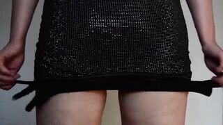 Nice chick is playing with her ass