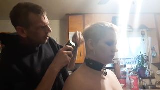 Baldbabey Gets a Haircut in Lingerie