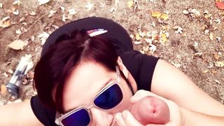 Blowjob Facial in the Woods - 4 image