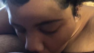 Ebony Teen Stepsister Swallows my Babies - 2 image