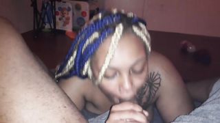 Inexperienced Ebony BBW Teen Eats the Dick - 15 image