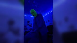 Masked Amateur Couple Fucking under Blacklight - 11 image
