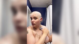Hairless Whore - Adama Daat Amateur Fetish Head and Brow Shave - 12 image