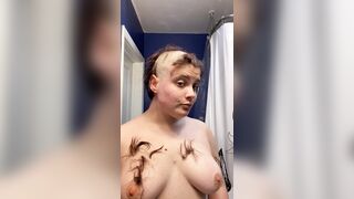 Hairless Whore - Adama Daat Amateur Fetish Head and Brow Shave
