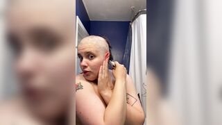 Hairless Whore - Adama Daat Amateur Fetish Head and Brow Shave - 7 image