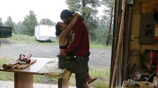 Thunderstorm Fuckin-Good Hard Rainy Day Fuck on a Table - 2 image