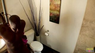 While showering the thief threatens her into sucking his BBC - 11 image