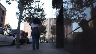 Ebony teen gets doggy style fuck after she blows black cock - 1 image