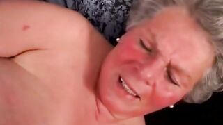 Gorgeous BBW tanny German granny with huge soft tits
