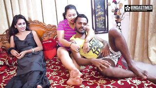 Two Naughty Indian Girls want to sex with Two Boys and a Hotel Staff ( Hindi Audio ) - 3 image