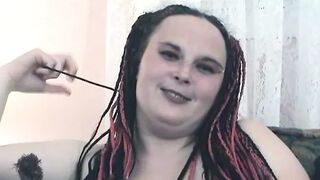 Busty tattooed BBW rides cock then gets jizzed - 1 image