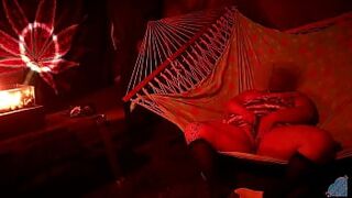 Solo masturbation of my wet pussy in the hammock on molly Hammock Hussy 2