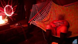 Solo masturbation of my wet pussy in the hammock on molly Hammock Hussy 2