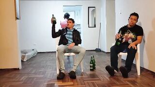 I go to my friend's house to watch the soccer game the wife starts flirting with me while the husband doesn't see I fuck her until I cum inside - 4 image