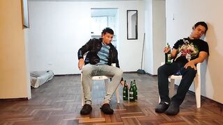 I go to my friend's house to watch the soccer game the wife starts flirting with me while the husband doesn't see I fuck her until I cum inside - 5 image