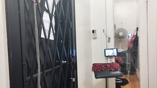 Senorita the dirty diva enjoying herself in front of the mirror