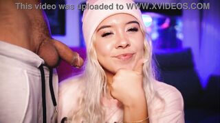 Horny blonde calls her neighbor to lend her his cock to broadcast live - 9 image