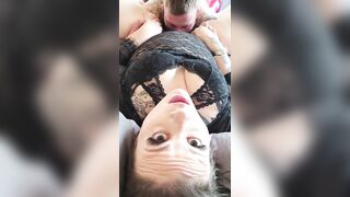 Sexy Wife Cumming in Husbands Mouth - 6 image