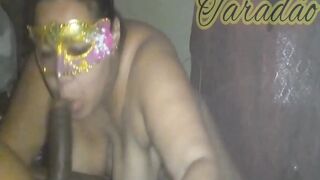 My bitch sucking my dick and taking cum in the ass