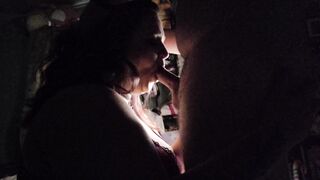 After teasing him in fishnets all day, I finally blew him...He Delivered...