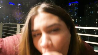 FINNYSPLAYHOUSE - Big Booty Baddie Breana Khalo blows my dick on the balcony - 4 image