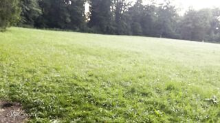 Hot Babe givves Blowjob, Hanjob an gets fucked during Sunset on a public bench ! - 14 image