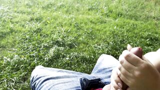 Hot Babe givves Blowjob, Hanjob an gets fucked during Sunset on a public bench ! - 3 image