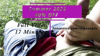 Hot Babe givves Blowjob, Hanjob an gets fucked during Sunset on a public bench ! - 5 image