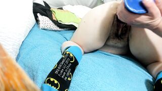 Fucking Hardcore Blue Dildo Gape Fat Pussy Intense Fuck - 3 image