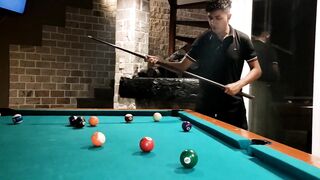 me folle a mi profesor de pool arriba de la mesa por perder la partida tuve que entregar la colita - 5 image