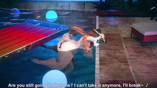 Fucking a BBW Elven Witch in the pool | Hentai - 14 image