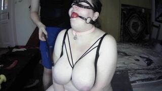 Huge breasted screaming slave girl's hardcore tit spanking - 1 image