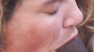 Curvy whore in lifeguard uniform is riding black rod - 6 image