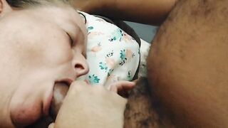 MILF mom needs her pussy eaten before swallowing another load - 14 image