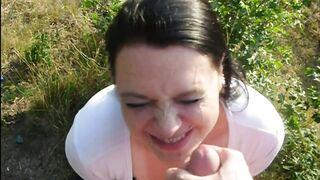 Crazy Risky Outdoor Blowjob - Caught in Public - 15 image