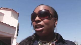 BBW slut gives sloppy blowjob before black hunks bangs her - 2 image