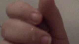 Chubby Wife with hairy pussy gives POV handjob with slow motion - 12 image