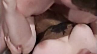 Lucky big man enjoys couple of really starving overweight babes - 12 image