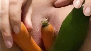 Fat pussy filled with vegetables Jenna BBW Goddess - 12 image