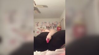 ebony teen ssbbw plays with her clothed cunt: OF @bodaciouzbrat - 5 image